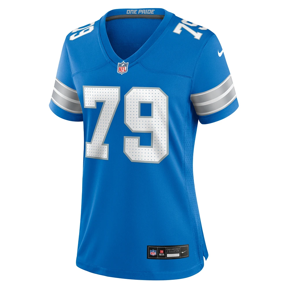 Women's Nike John Cominsky  Blue Detroit Lions Team Game Jersey