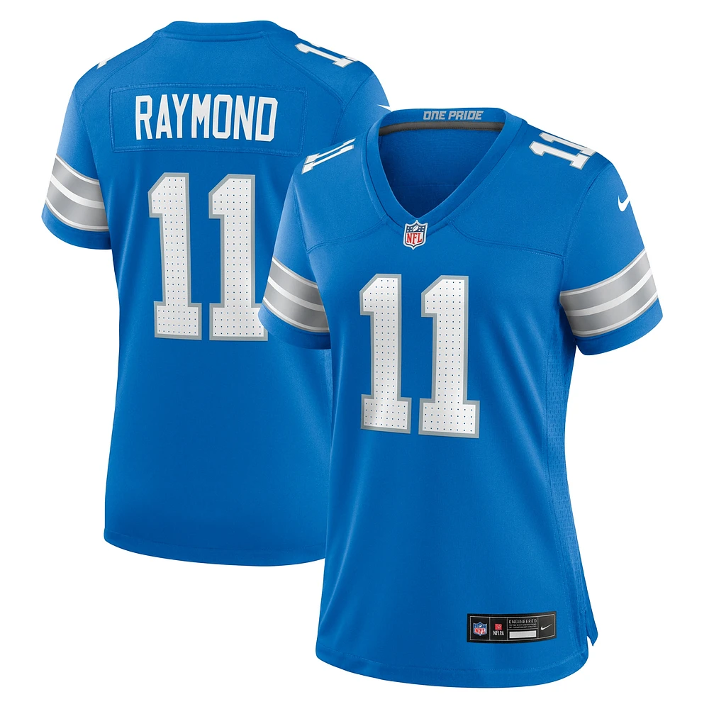 Maillot de match Nike Kalif Raymond bleu Detroit Lions pour femme