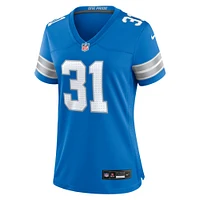 Women's Nike Kerby Joseph  Blue Detroit Lions Team Game Jersey