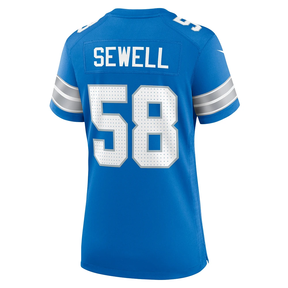 Women's Nike Penei Sewell Blue Detroit Lions Game Jersey