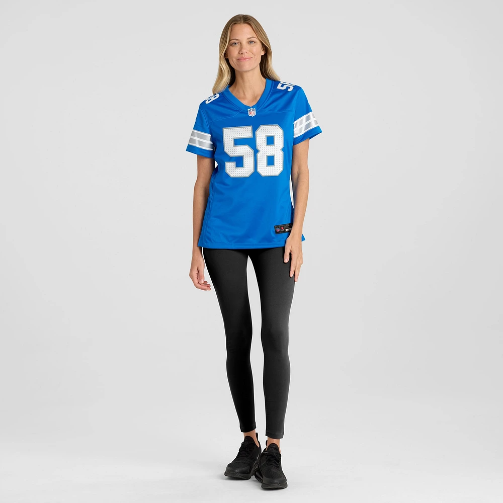 Maillot de match Nike Penei Sewell des Detroit Lions pour femme, bleu