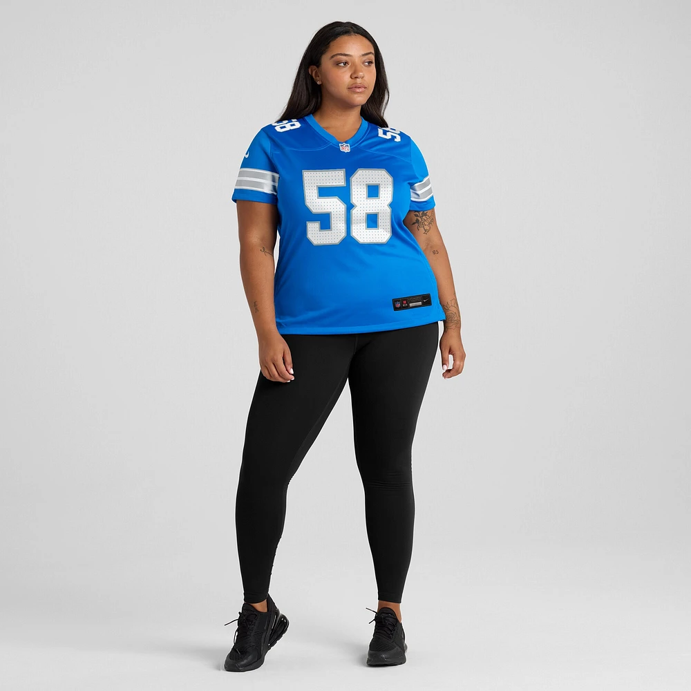 Maillot de match Nike Penei Sewell des Detroit Lions pour femme, bleu