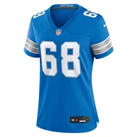 Maillot de match Nike Taylor Decker bleu Detroit Lions pour femme