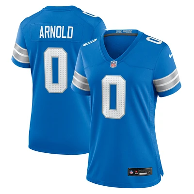 Maillot de match Nike Terrion Arnold bleu pour femme des Lions Détroit