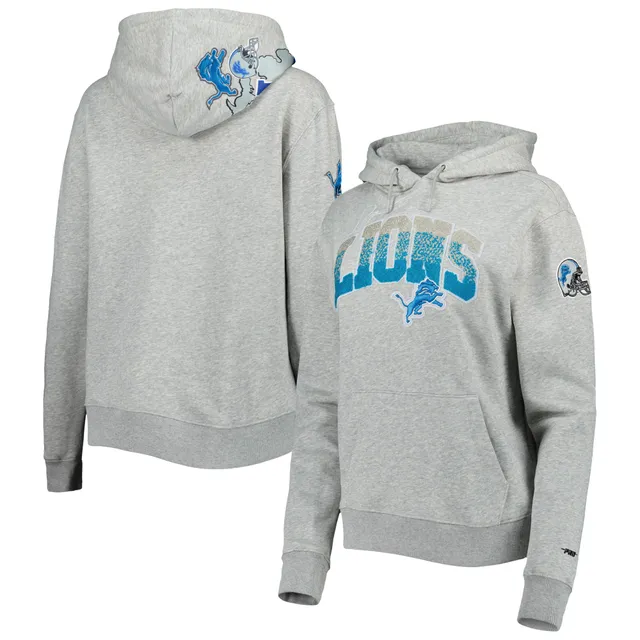 Antigua Detroit Lions Mens Grey Victory Long Sleeve Hoodie