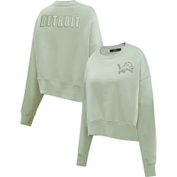 Women's Pro Standard  Light Green Detroit Lions Neutral Pullover Sweatshirt