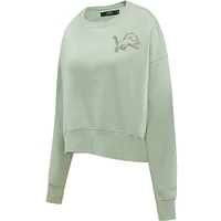 Women's Pro Standard  Light Green Detroit Lions Neutral Pullover Sweatshirt