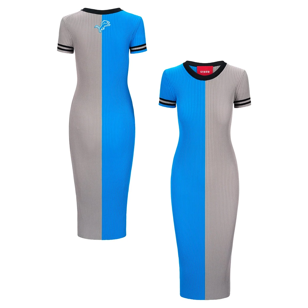 Robe Colleen bleu/argent pour femme STAUD Detroit Lions