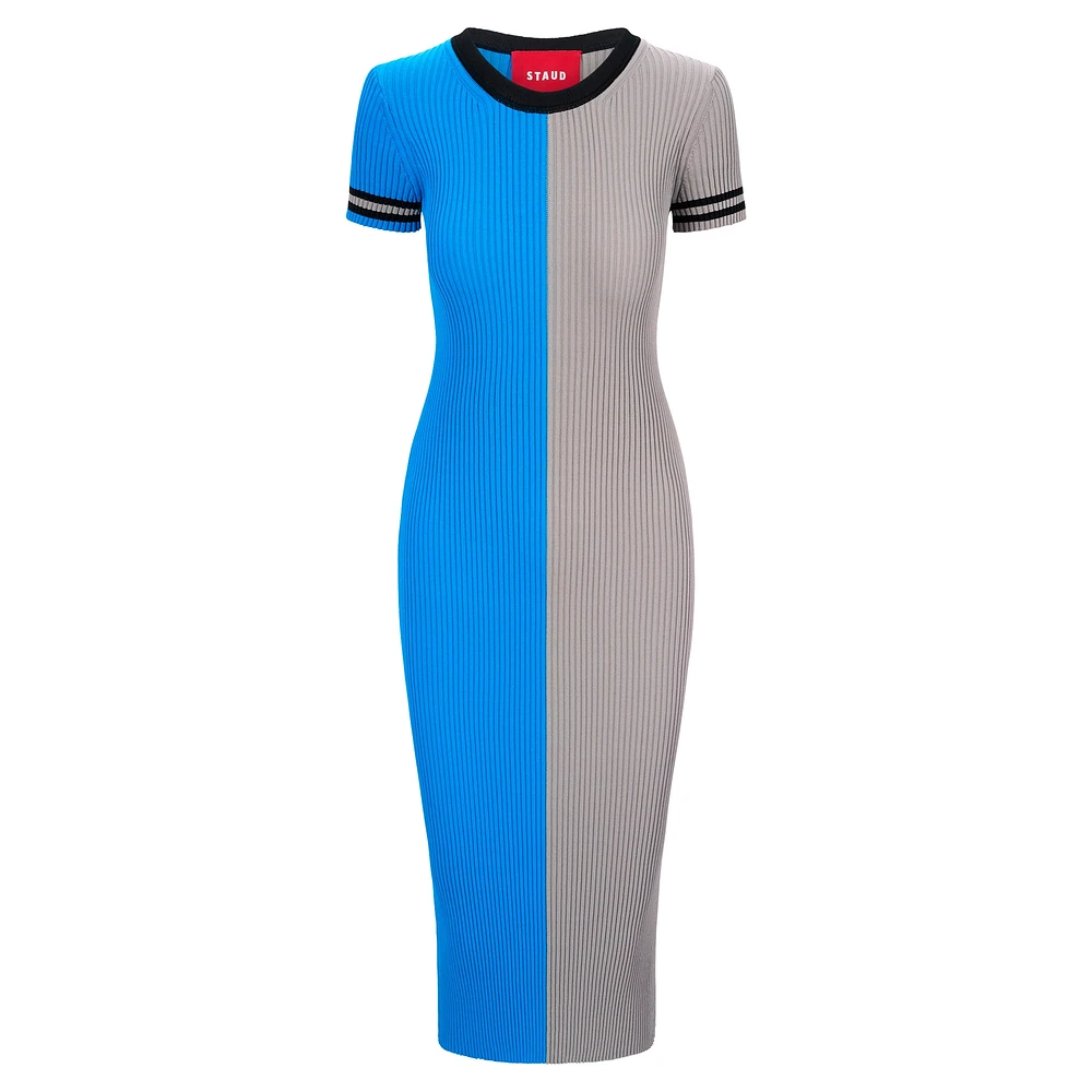 Women's STAUD  Blue/Silver Detroit Lions Colleen Dress