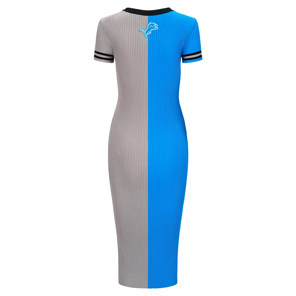 Robe Colleen bleu/argent pour femme STAUD Detroit Lions