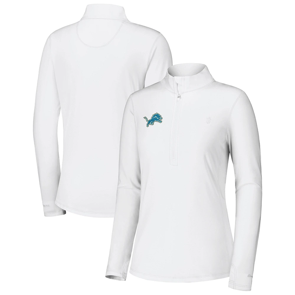 Veste zippée quart de tour blanche Detroit Lions Sport Playa Vista Tommy Bahama pour femme