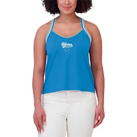 Débardeur bleu à bretelles croisées Tri-Blend pour femme WEAR by Erin Andrews des Lions de Detroit