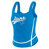 Débardeur à col carré bleu Detroit Lions pour femme WEAR by Erin Andrews