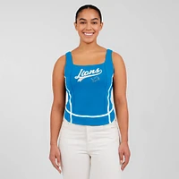 Débardeur à col carré bleu Detroit Lions pour femme WEAR by Erin Andrews