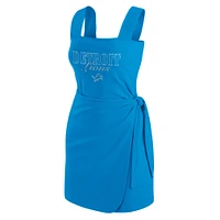 Women's WEAR by Erin Andrews  Blue Detroit Lions Wrap Dress
