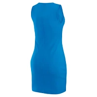 Women's WEAR by Erin Andrews x Gracie Hunt Blue Detroit Lions Ribbed Tank Dress