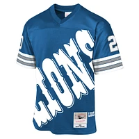 Maillot rétro bleu Mitchell & Ness Barry Sanders des Lions de Détroit 1996 pour jeunes