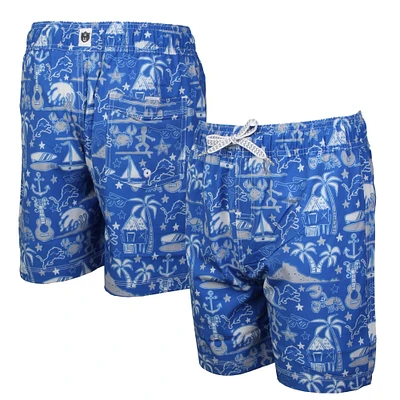 Maillot de bain bleu pour jeunes Wes & Willy Detroit Lions Luau