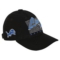 Youth Black Detroit Lions Retro Wooly Adjustable Hat