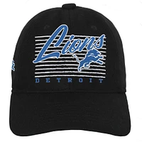 Youth Black Detroit Lions Retro Wooly Adjustable Hat