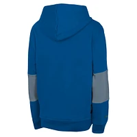 Youth Blue Detroit Lions Retro Fleece Pullover Hoodie