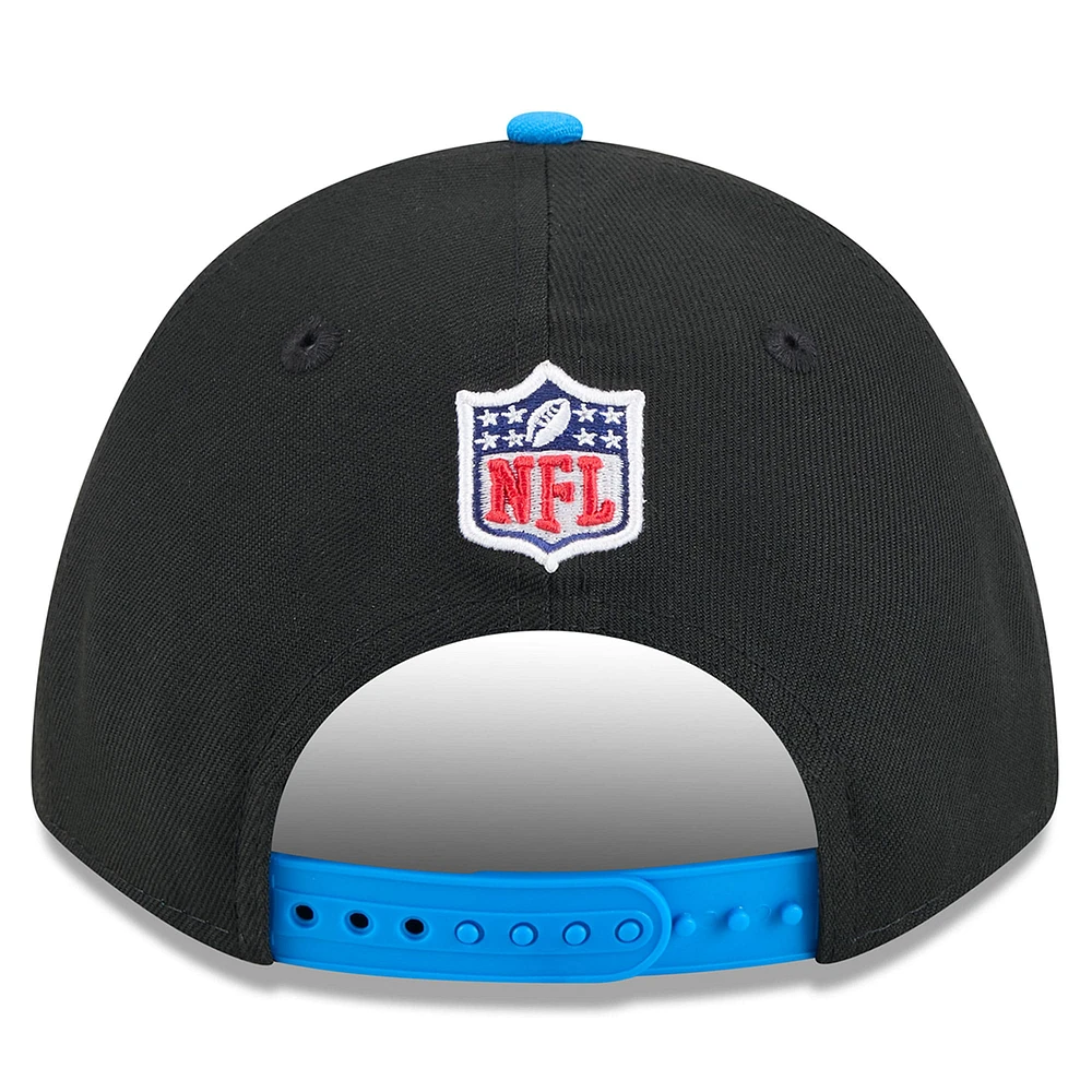 Youth New Era Black/Blue Detroit Lions 2025 NFL Draft 9FORTY A-Frame M-Crown Adjustable Hat