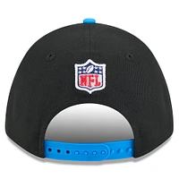 Youth New Era Black/Blue Detroit Lions 2025 NFL Draft 9FORTY A-Frame M-Crown Adjustable Hat