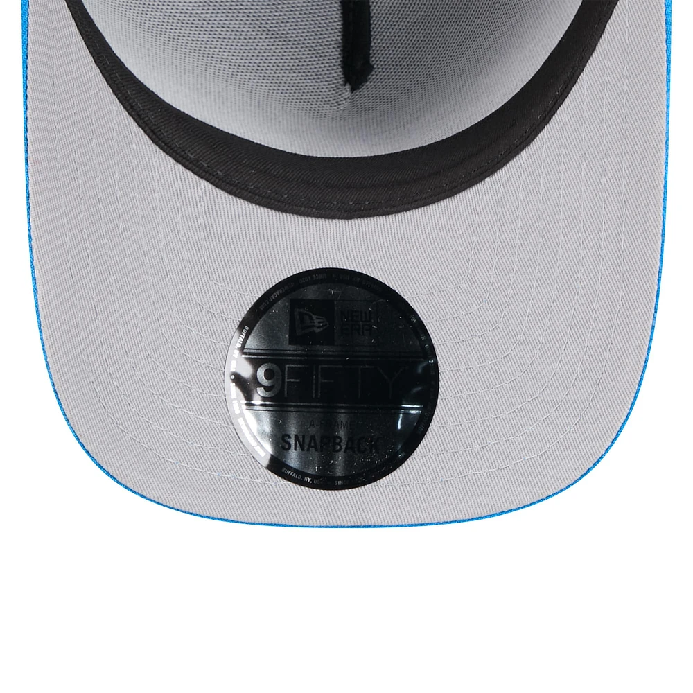 Youth New Era  Black/Blue Detroit Lions 2025 NFL Draft A-Frame 9FIFTY Snapback Hat