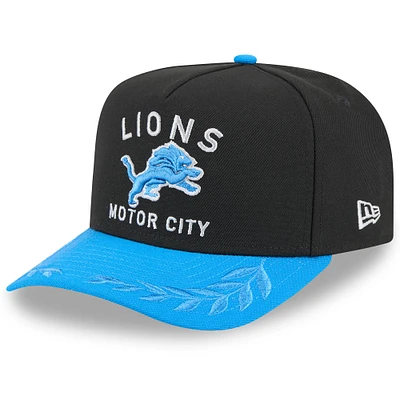 Youth New Era  Black/Blue Detroit Lions 2025 NFL Draft A-Frame 9FIFTY Snapback Hat