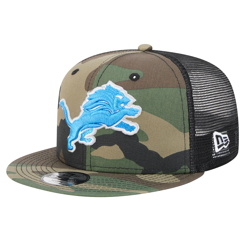 Casquette snapback 9FIFTY à motif camouflage Detroit Lions de New Era pour jeunes