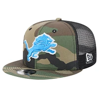 Casquette snapback 9FIFTY à motif camouflage Detroit Lions de New Era pour jeunes