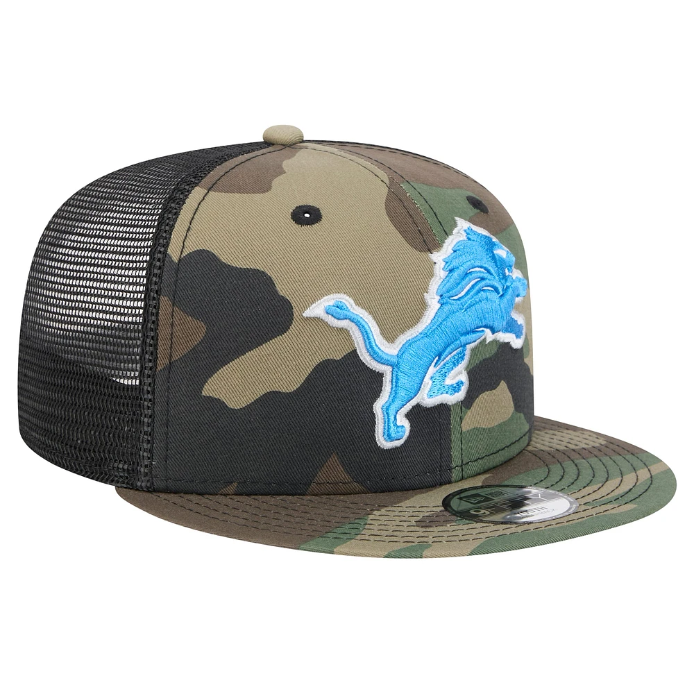 Casquette snapback 9FIFTY à motif camouflage Detroit Lions de New Era pour jeunes