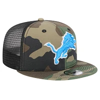 Casquette snapback 9FIFTY à motif camouflage Detroit Lions de New Era pour jeunes