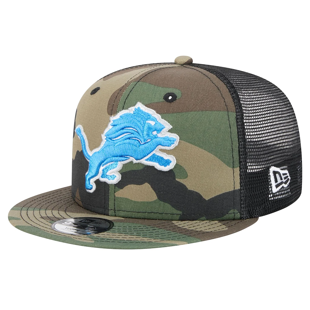 Casquette snapback 9FIFTY à motif camouflage Detroit Lions de New Era pour jeunes