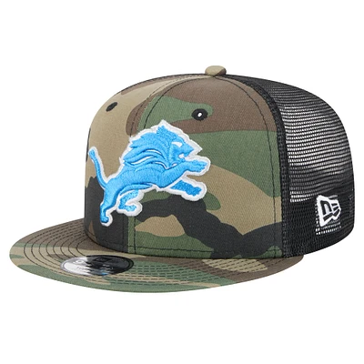 Casquette snapback 9FIFTY à motif camouflage Detroit Lions de New Era pour jeunes