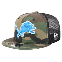 Casquette snapback 9FIFTY à motif camouflage Detroit Lions de New Era pour jeunes
