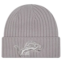 Youth New Era Gray Detroit Lions Color Pack Cuffed Knit Hat