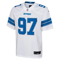 Maillot de match Nike Aidan Hutchinson blanc des Lions Détroit pour jeune