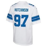 Maillot de match Nike Aidan Hutchinson blanc des Lions Détroit pour jeune