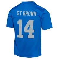 Maillot de match alternatif Nike Amon-Ra St. Brown bleu Detroit Lions pour jeune