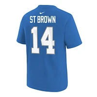 Youth Nike Amon-Ra St. Brown Detroit Lions Player Name & Number T-Shirt