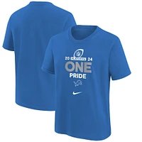 T-shirt Nike bleu pour jeunes Detroit Lions 2024 NFL Playoffs