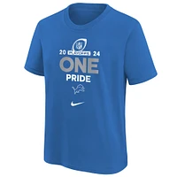 T-shirt Nike bleu pour jeunes Detroit Lions 2024 NFL Playoffs