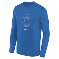 Youth Nike Blue Detroit Lions Legend Icon Long Sleeve T-Shirt