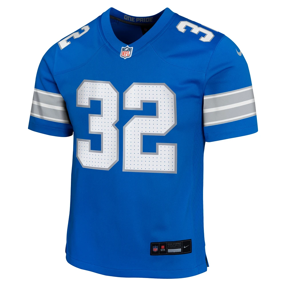 Youth Nike Brian Branch Blue Detroit Lions Game Jersey