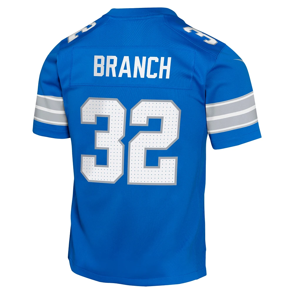 Youth Nike Brian Branch Blue Detroit Lions Game Jersey