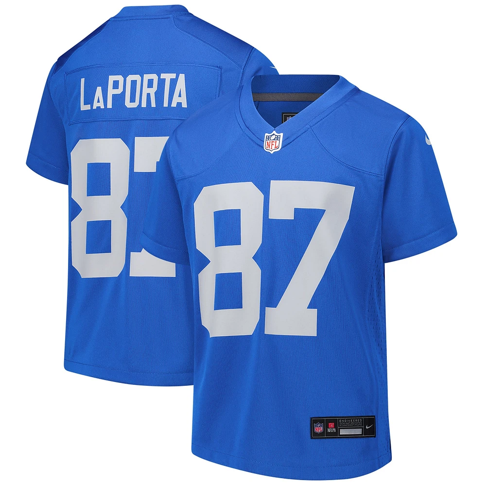 Youth Nike Sam LaPorta  Blue Detroit Lions Alternate Game Jersey