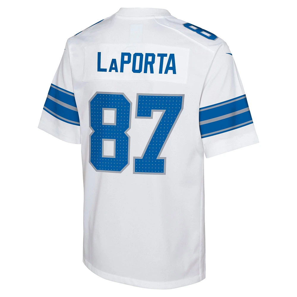 Youth Nike Sam LaPorta White Detroit Lions Game Jersey