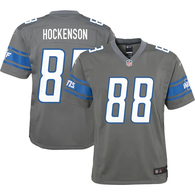 Nike Detroit Lions Steel Gray T.J. Hockenson Color Rush Game Jersey