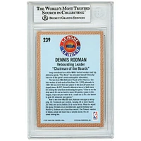 Carte autographiée Fleer #239 de Dennis Rodman, Detroit Pistons, 1992-93